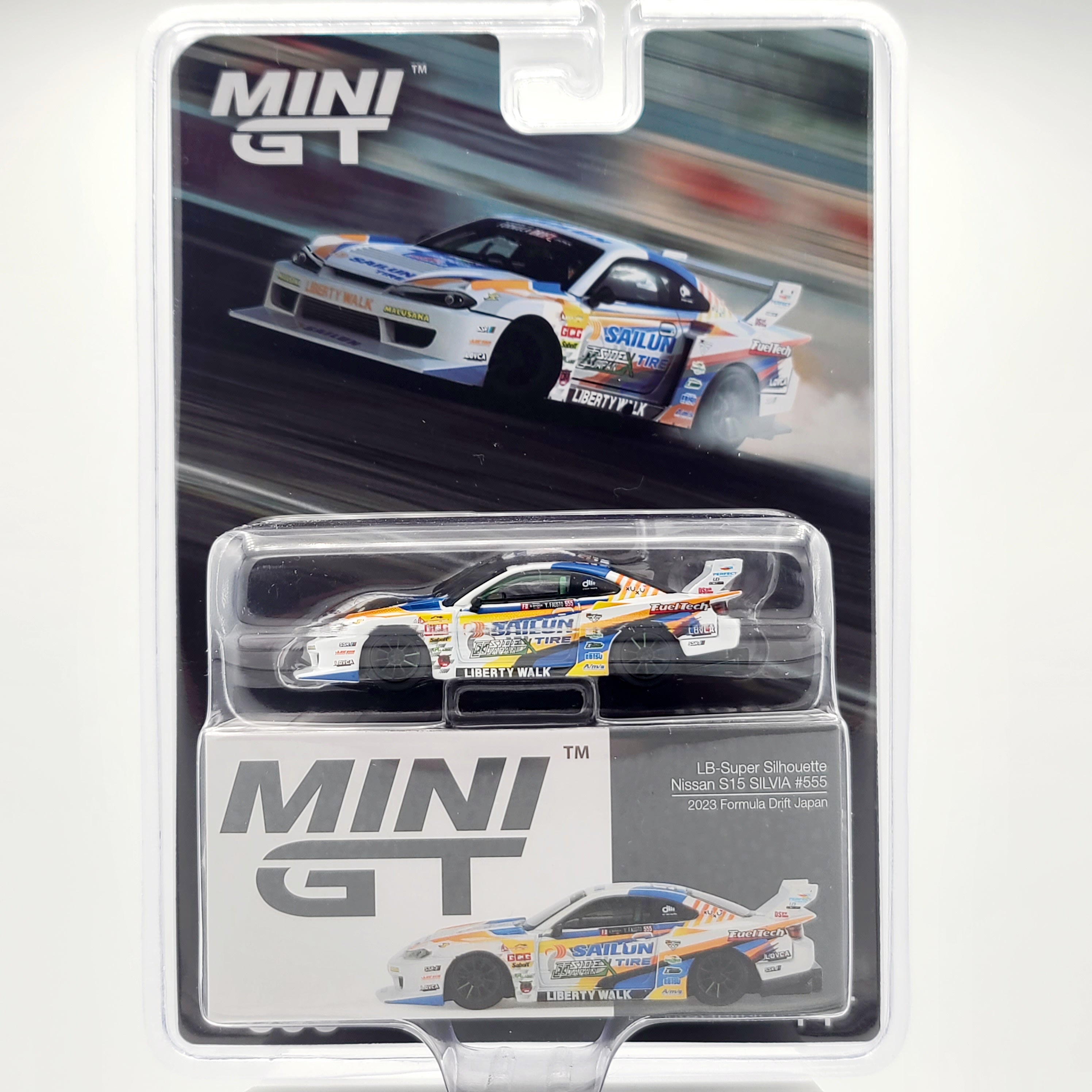 Mini GT Nissan Silvia S15 LB-Super Silhouette #555 - 1:64, Formula Drift Japan (2025 Limited Edition)
